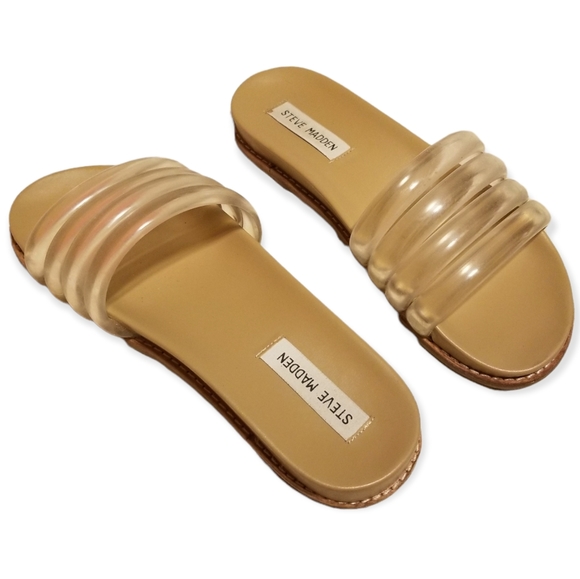 Steve Madden soft acrylic slides, slip on sandals, casual style sz 5.5 - Picture 4 of 9